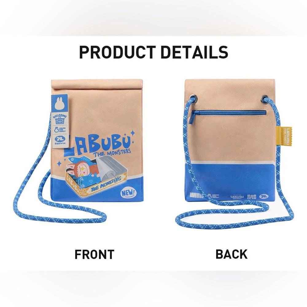 LABUBU THE MONSTERS Wacky Mart Series-Messenger Bag By POP MART - Picture 9 of 14